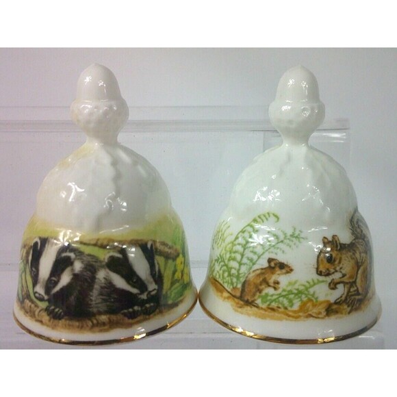 Vintage Oakley Friends of the Forest Fine Bone China Bells England Lot of 17 - Picture 12 of 16